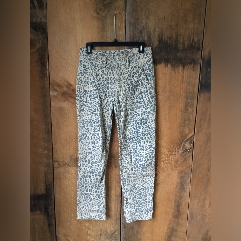 Pilcro Anthropologie Cargo Pants Leopard